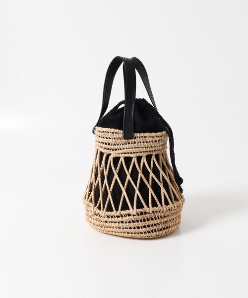 URBAN RESEARCH Sonny Label（アーバンリサーチサニーレーベル）の「TARANGO　ミニカゴバッグ（かごバッグ・レディース・OFF/BLACK・one）」の10枚目の写真