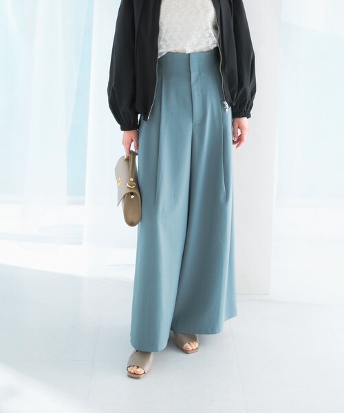 URBAN RESEARCH ROSSO（アーバンリサーチロッソ）の「ハイウエストワイドパンツ（その他パンツ・レディース・lightbeige/blue・36/38）」の12枚目の写真