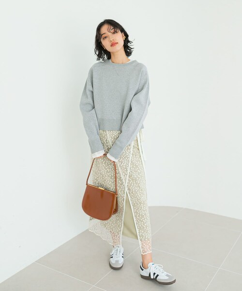 URBAN RESEARCH ROSSO（アーバンリサーチロッソ）の「フラワースパンコールレーススカート（スカート・レディース・sax/off・FREE）」の11枚目の写真