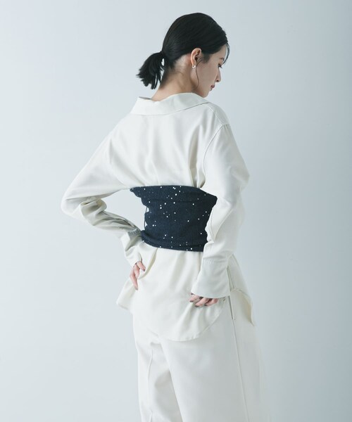 URBAN RESEARCH(アーバンリサーチ)の「スパンコールモヘヤチューブトップ(チューブトップ・レディース・OFF WHITE/NAVY・Free)」の16枚目の写真