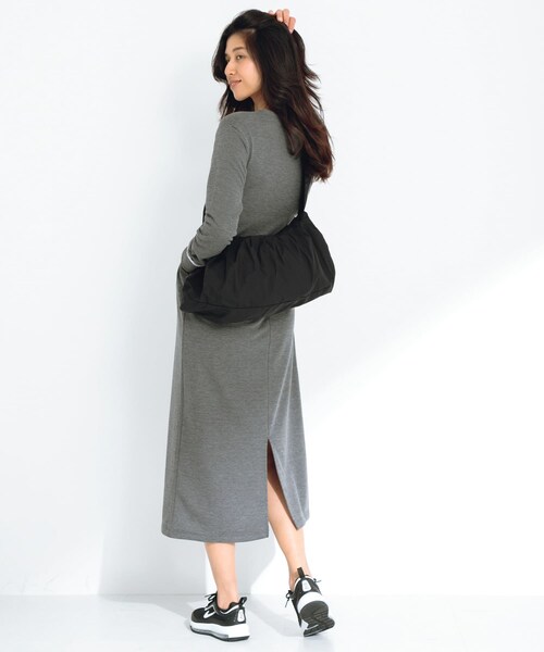 URBAN RESEARCH Sonny Label（アーバンリサーチサニーレーベル）の「SLAB　Sweat Comfort One-Piece（ワンピース・レディース・チャコール/グレージュ・FREE）」の10枚目の写真