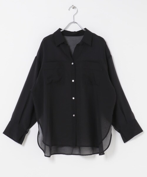 URBAN RESEARCH ROSSO（アーバンリサーチロッソ）の「シアースキッパーシャツ（シャツ/ブラウス・レディース・OFF/BLACK/SAX/YELLOW・Free）」の8枚目の写真