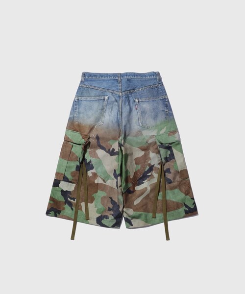 ADAM ET ROPE'(アダムエロペ)の「【TOLQ/トルク】GradationPrintedDenimPants Cargo Shorts(カーゴパンツ・メンズ・グリーン系・2/3)」の10枚目の写真