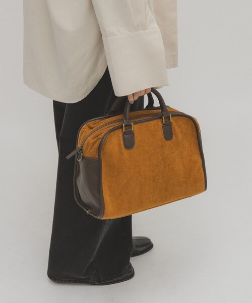 KBF（ケイビーエフ）の「パイルボストンBAG（ボストンバッグ・レディース・CAMEL/CHARCOAL・One）」の7枚目の写真