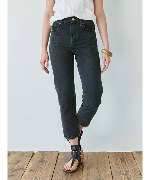 Ungrid（アングリッド）の「ハイウエストスリムテーパードデニム（デニムパンツ・レディース・アイボリー/ブラック/ブルー・24ｲﾝﾁ/25ｲﾝﾁ/26ｲﾝﾁ）」の19枚目の写真