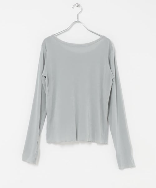 URBAN RESEARCH ROSSO(アーバンリサーチロッソ)の「シアーベロアバックシームカットソー(Tシャツ/カットソー・レディース・OFF/CHARCOAL/BROWN/SAX・Free)」の4枚目の写真