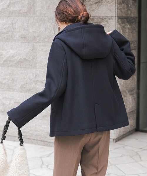 URBAN RESEARCH DOORS（アーバンリサーチドアーズ）の「ショールカラー2WAYショートコート（テーラードジャケット・レディース・CAMEL/NAVY・S/M）」の8枚目の写真