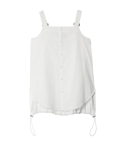 UN3D.（アンスリード）の「LAYERED SHIRT CAMISOLE（キャミソール・レディース・ホワイト/ミックス・38/36）」の2枚目の写真