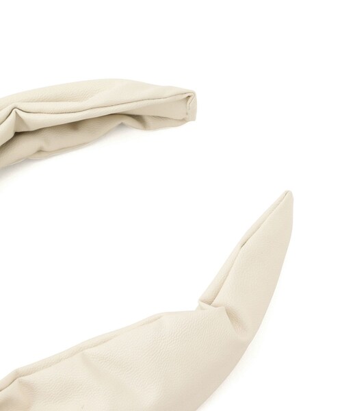 ADAM ET ROPE'（アダムエロペ）の「【MARZOLINE MILANO】Knot Eco Leather Headband（カチューシャ・レディース・ホワイト/ブラック・M）」の6枚目の写真