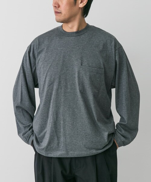 URBAN RESEARCH DOORS（アーバンリサーチドアーズ）の「STILL BY HAND　Printed long sleeve（Tシャツ/カットソー・メンズ・WHITE/CHARCOAL・46/48）」の8枚目の写真