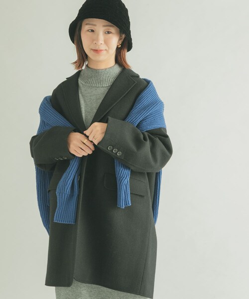 URBAN RESEARCH DOORS(アーバンリサーチドアーズ)の「FORK&SPOON チェスタージャケットコート(チェスターコート・レディース・BLACK/TOPGRAY/NUTSBROWN・1)」の11枚目の写真