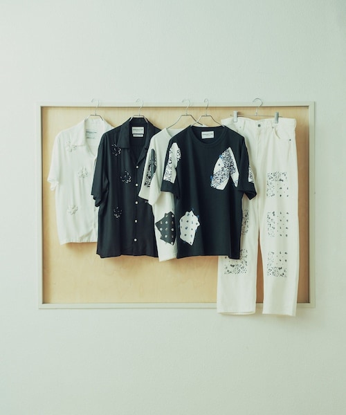 ADAM ET ROPE'(アダムエロペ)の「【NOMARHYTHM TEXTILE for ADAM ET ROPE'】EX Flower Embroidery SS Shirt(シャツ/ブラウス・レディース・ブラック/ホワイト・S)」の6枚目の写真