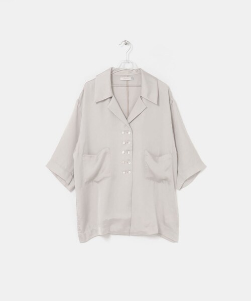 LAATO（ラート）の「open collar shirts（シャツ/ブラウス・レディース・ミスト/チョコレート・Free）」の13枚目の写真
