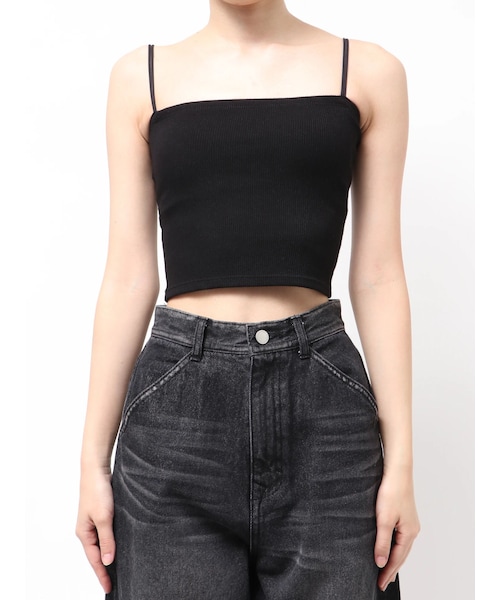 EMODA（エモダ）の「ボックスキャミ（キャミソール・レディース・ホワイト/グレー/ブラック/ネイビー/ライトミックス・F）」の2枚目の写真