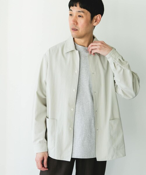 URBAN RESEARCH DOORS（アーバンリサーチドアーズ）の「『イージーケア/速乾/UVカット』クイックドライロングスリーブシャツカバーオール（カバーオール・メンズ・CHALK/YELLOW/BLUEGREEN/NAVY・M/L）」の8枚目の写真