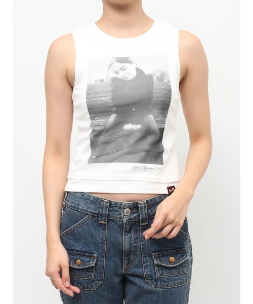 jouetie（ジュエティ）の「【KevinCummins×PosTokyo】Tank top（キャミソール・レディース・オフホワイト/ブラック/ピンク・M）」の7枚目の写真