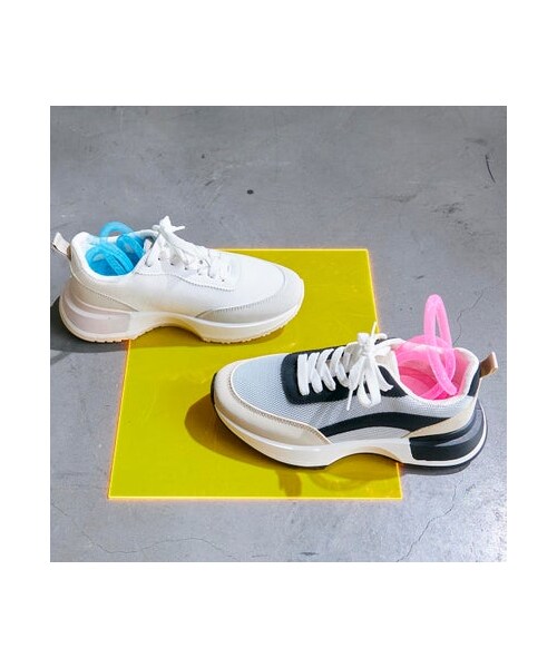 noyau(ノヤウ)の「ノヤウ noyau カラーコンビメッシュスニーカー (スニーカー・レディース・WH/BGC・S/37/M/38/L/39/LL/40)」の7枚目の写真