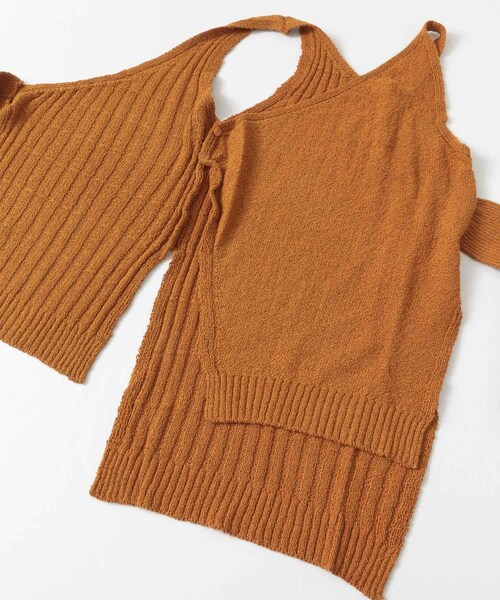 LAATO（ラート）の「WRAP KNIT TANK（タンクトップ・レディース・スパイス/クリーム・FREE）」の8枚目の写真