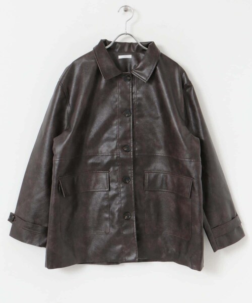 ITEMS URBANRESEARCH（アイテムズ アーバンリサーチ）の「カバーオールジャケット（カバーオール・レディース・BRN/BLK・FREE）」の16枚目の写真