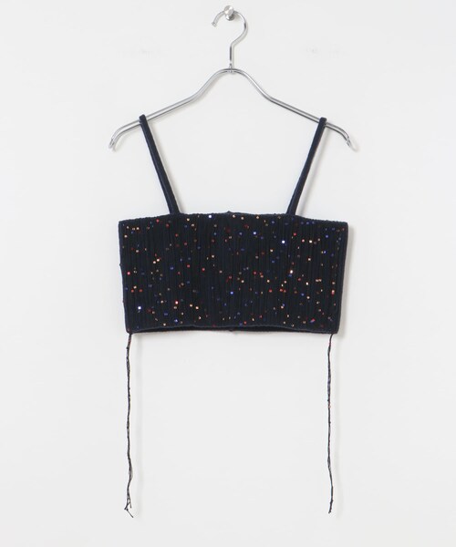 URBAN RESEARCH（アーバンリサーチ）の「TAN　SPANGLE KNITTED BAND TOP（ニット/セーター・レディース・NAVY/WHITE・FREE）」の3枚目の写真