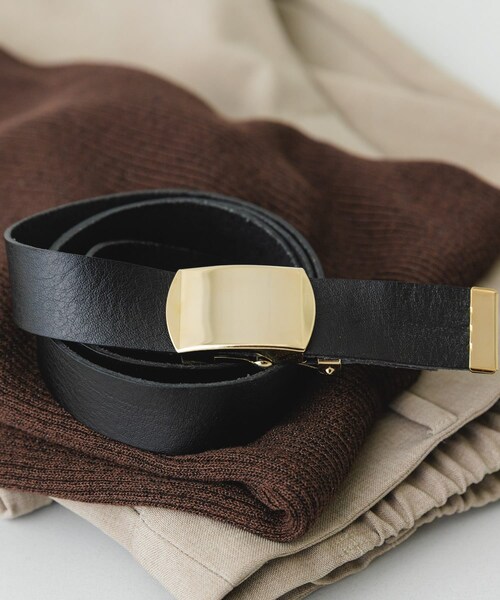 RODE SKO（ロデスコ）の「atelier brugge　ROLLER BUCKLE BELT（ベルト・レディース・BLACK/GREIGE/CHOCO・One）」の7枚目の写真
