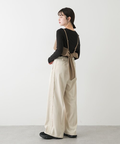 SENSE OF PLACE by URBAN RESEARCH（センスオブプレイスバイアーバンリサーチ）の「バックリボンビスチェ（その他トップス・レディース・BLACK/BEIGE・one）」の15枚目の写真