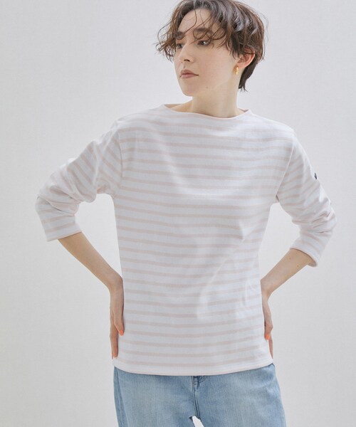 ADAM ET ROPE'（アダムエロペ）の「【公式サイト限定】【SAINT JAMES（セントジェームス）】ウェッソンボーダー（Tシャツ/カットソー・レディース・ブラック/ブルー系/ピンク系・3/4）」の20枚目の写真