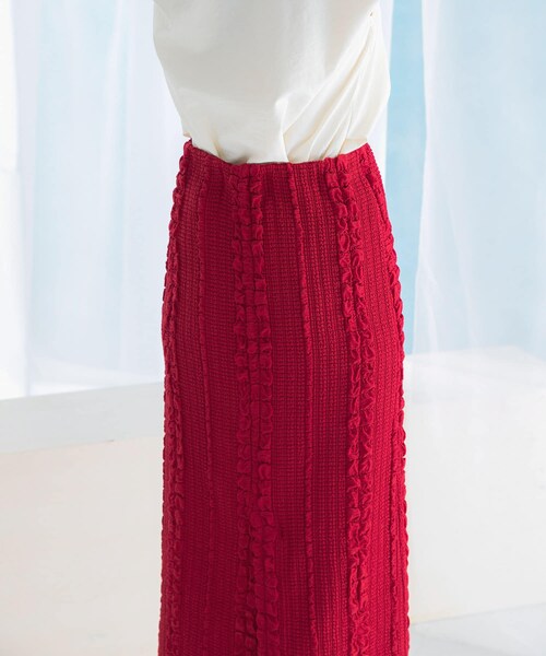 URBAN RESEARCH ROSSO（アーバンリサーチロッソ）の「ジャガードイージーストレートスカート（スカート・レディース・BLACK/RED・FREE）」の18枚目の写真