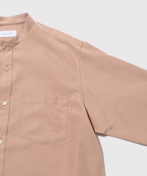 ADAM ET ROPE'（アダムエロペ）の「スエードタッチ レーヨンバンドカラーシャツ（シャツ/ブラウス・レディース・ブラック/ライトグレー/キナリ/ピンク系・L/M）」の11枚目の写真