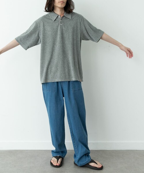 URBAN RESEARCH Sonny Label（アーバンリサーチサニーレーベル）の「配色パイルポロシャツ（ポロシャツ・メンズ・グレー/グリーン/ネイビー・M/L）」の10枚目の写真