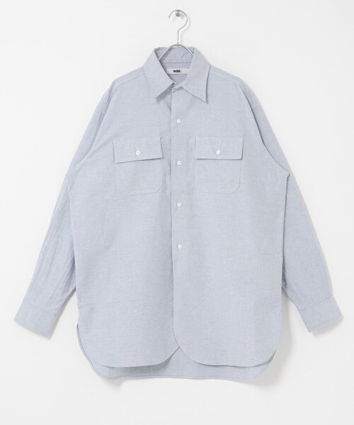 THE GOODLAND MARKET（ザグッドランドマーケット）の「WAX　OXFORD WORK SHIRT（シャツ/ブラウス・メンズ・GRAY/BLUE・M/L）」の14枚目の写真
