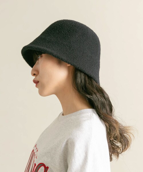 KBF（ケイビーエフ）の「シャギーベルHAT（ハット・レディース・BLACK/YEL BEIGE/BROWN・one）」の4枚目の写真