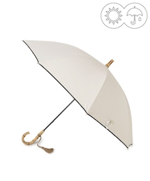 ROPE' | [晴雨兼用]バンブーハンドルバイカラーパラソル(長傘・日傘)/UV100%カット/完全遮光生地(長傘)