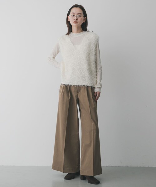 SENSE OF PLACE by URBAN RESEARCH（センスオブプレイスバイアーバンリサーチ）の「『XS/Lサイズ/WEB限定』バギーチノパンツ（チノパンツ・レディース・IVORY/BEIGE/NAVY・XS/S/M/L）」の16枚目の写真