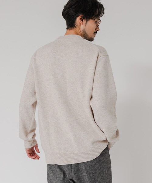 URBAN RESEARCH（アーバンリサーチ）の「MIX MOULINE CREW-NECK KNIT（ニット/セーター・メンズ・BEIGE/GRAY/BLUE/GREEN・M/L）」の19枚目の写真