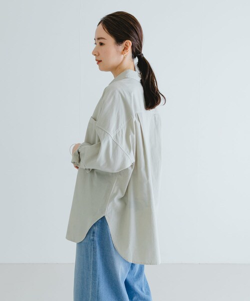 URBAN RESEARCH（アーバンリサーチ）の「new basic　ガーメントダイオーバーシャツ（シャツ/ブラウス・レディース・SAGE/PINK/IVORY・FREE）」の20枚目の写真