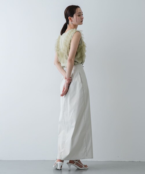 SENSE OF PLACE by URBAN RESEARCH(センスオブプレイスバイアーバンリサーチ)の「ボックスプリーツスカート(スカート・レディース・IVORY/BLACK/BEIGE・S/M)」の9枚目の写真