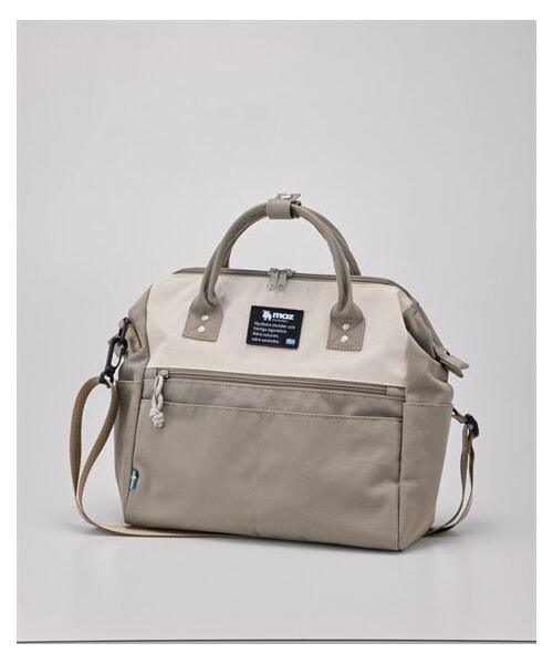 nissen（ニッセン）の「moz（モズ）１０ポケットガバッと開く２層構造はっ水２WAYショルダーバッグ（A４対応）（ショルダーバッグ・メンズ・黒/グレージュ/ネイビー×アイボリー/黒×グレー/グレー×ダスティピンク・Y）」の3枚目の写真