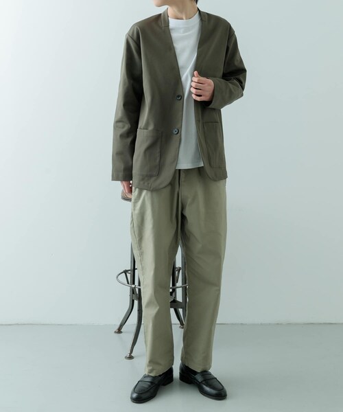 ITEMS URBANRESEARCH（アイテムズ アーバンリサーチ）の「『セットアップ対応』マシンウォッシャブルピケノーラペルジャケット（テーラードジャケット・メンズ・BLK/KHK/NVY・M/L）」の22枚目の写真