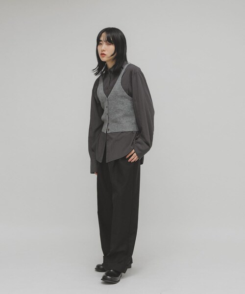 KBF（ケイビーエフ）の「2WAYニットビスチェ（その他トップス・レディース・RED/GRAY・One）」の8枚目の写真