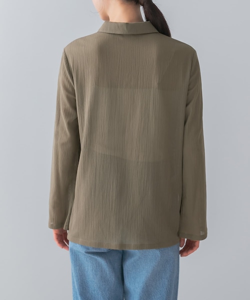 URBAN RESEARCH ROSSO（アーバンリサーチロッソ）の「F by ROSSO　楊柳シアーシャツ（シャツ/ブラウス・レディース・YELLOW/P/BEIGE/GRAY・FREE）」の14枚目の写真