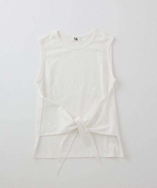 ADAM ET ROPE'(アダムエロペ)の「2WAY TWIST TANK TOP(タンクトップ・レディース・チャコール/ホワイト/ワイン・38/40)」の2枚目の写真