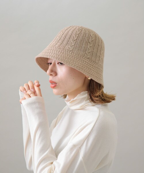 URBAN RESEARCH Sonny Label（アーバンリサーチサニーレーベル）の「サーモベルハット（ハット・レディース・ブラック/ベージュ・one）」の9枚目の写真