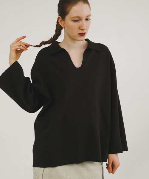 LAATO（ラート）の「sweat style polo knit（ニット/セーター・レディース・クリーム/チョコレート・FREE）」の20枚目の写真