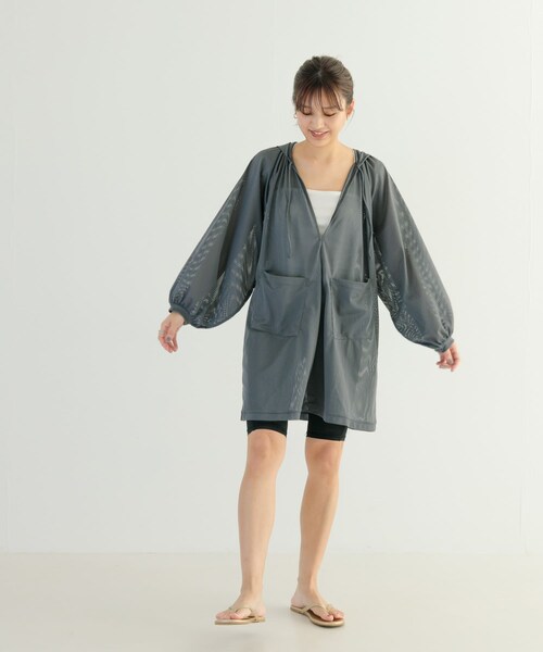 URBAN RESEARCH(アーバンリサーチ)の「Swim URBAN RESEARCH スイム メッシュチュニック(水着・メンズ・GRAY/WHITE・FREE)」の11枚目の写真