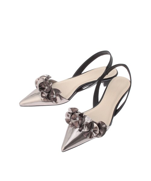 LAGUNAMOON（ラグナムーン）の「LADYモチーフパンプス（パンプス・レディース・ブラック/ブロンズ・S/M）」の3枚目の写真