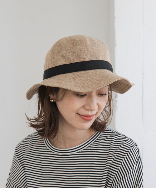 URBAN RESEARCH DOORS（アーバンリサーチドアーズ）の「ORCIVAL　6PANEL NATURAL HAT（ハット・レディース・BEIGE/BLACK・one）」の3枚目の写真