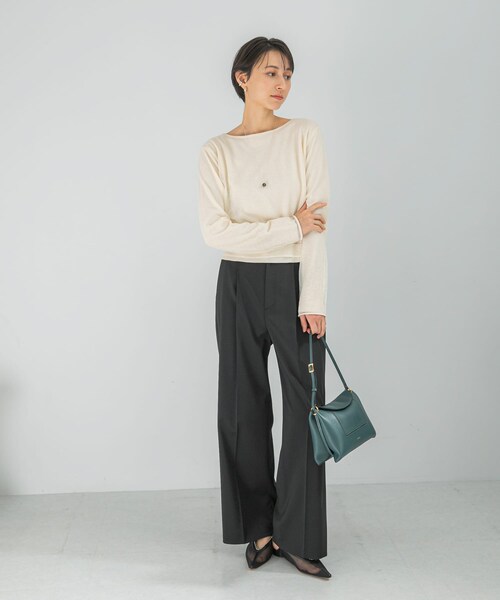 URBAN RESEARCH ROSSO（アーバンリサーチロッソ）の「シアーレイヤードニット（ニット/セーター・レディース・OFF WHITE/PINK・Free）」の10枚目の写真