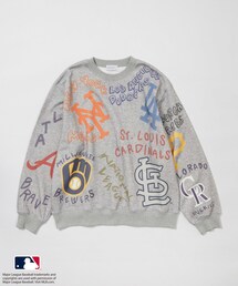 ADAM ET ROPE' | 【MLB COLLECTION BY JUN】ハンドライティング 総柄スウェット(スウェット)