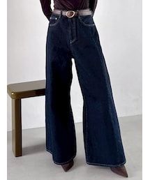 dazzlin | スイッチングワイドデニムパンツ(デニムパンツ)
